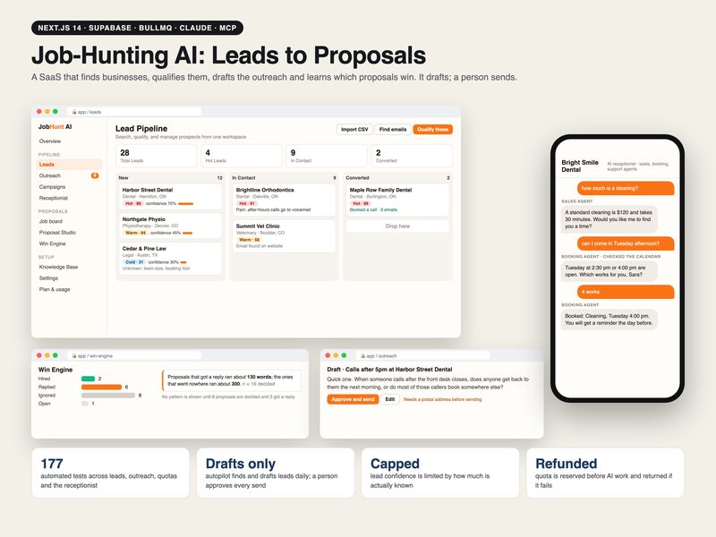 Job-Hunting AI lead pipeline and proposal Win Engine