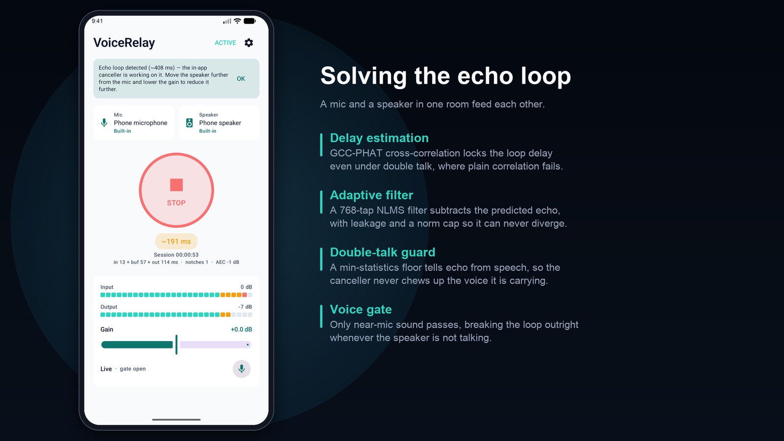 How the echo canceller works